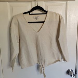 Madewell Cream Ribbed Sweater